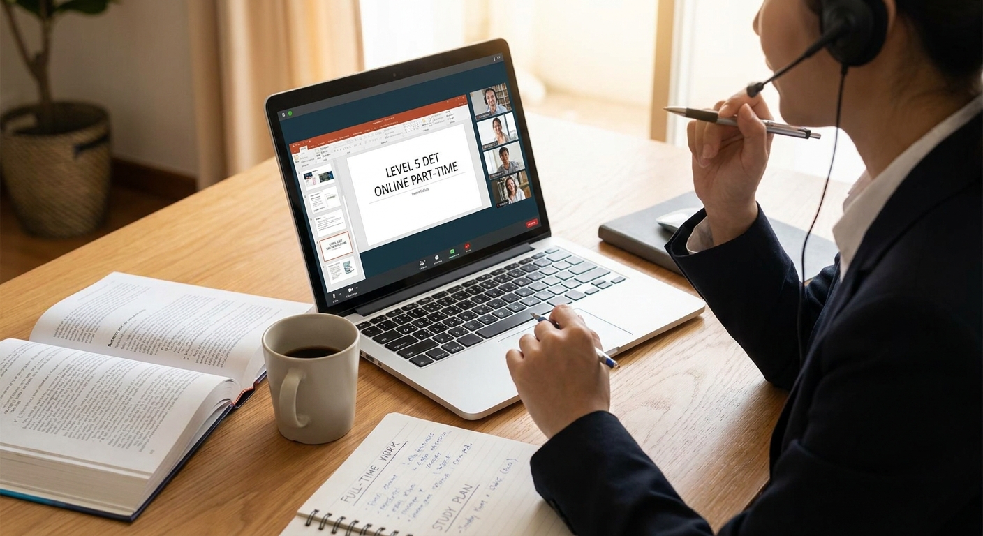How to complete the Level 5 DET while working full-time