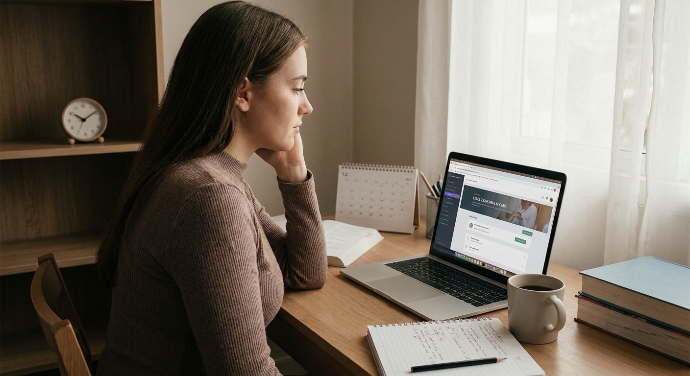 How long does the Level 2 Diploma in Care take online?