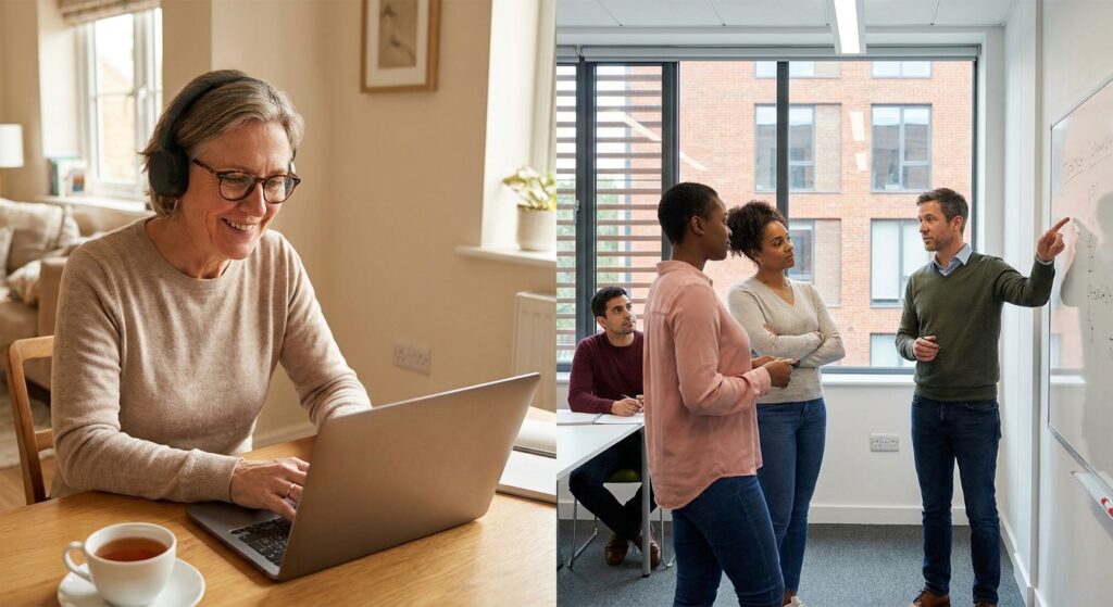 Online learning vs classroom: pros and cons for adult students