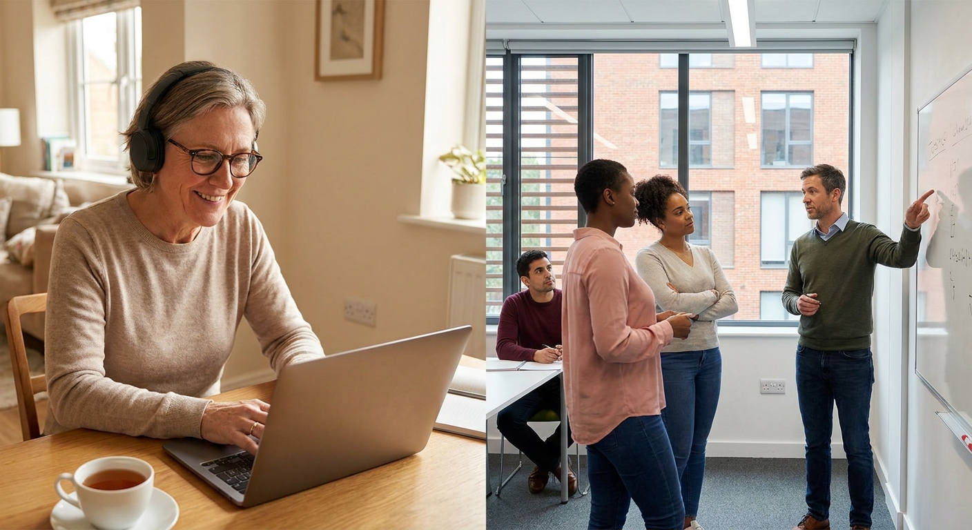 Online learning vs classroom: pros and cons for adult students