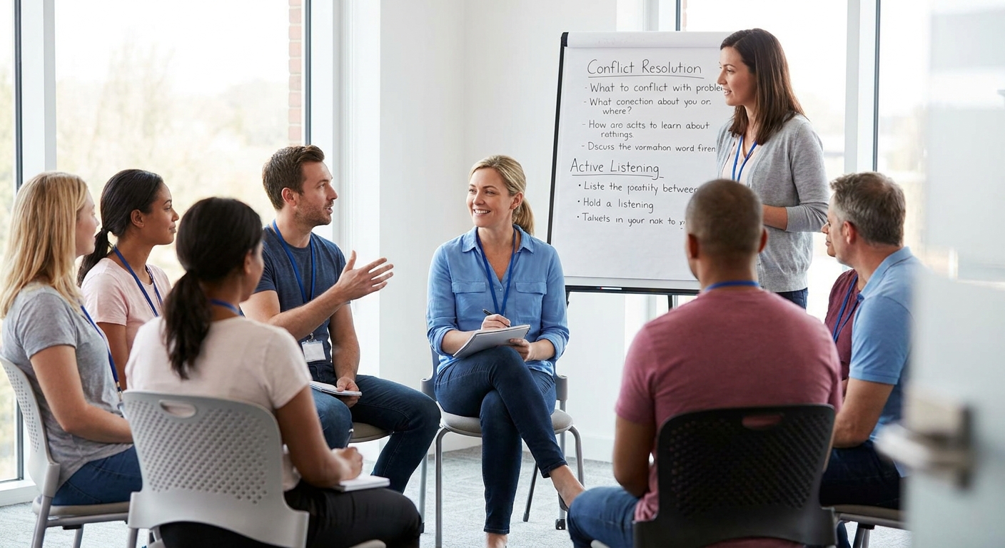 Conflict management training for support workers