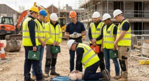 First aid at work qualification for construction site staff