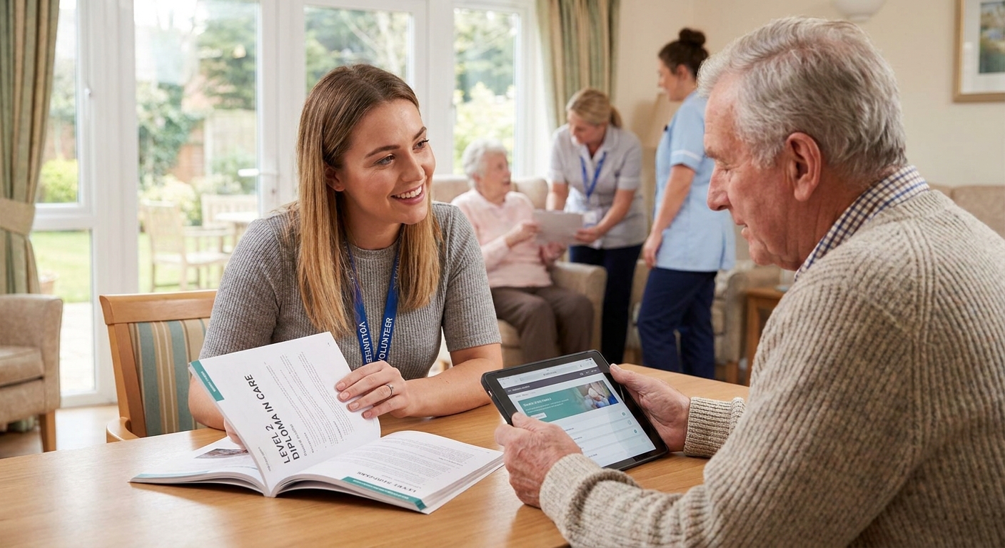 Level 2 Diploma in Care for volunteers wanting a care home role