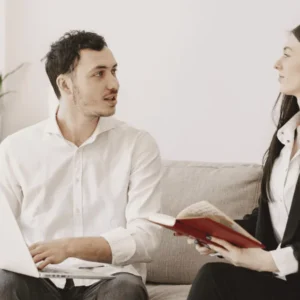 ERR health and social care learner reading an employment contract at home